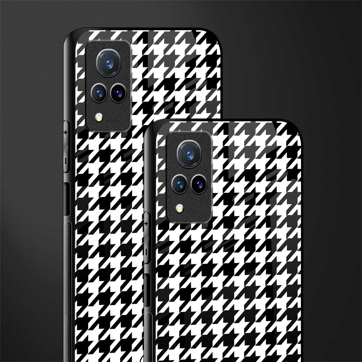 houndstooth classic glass case for vivo v21 5g image-2