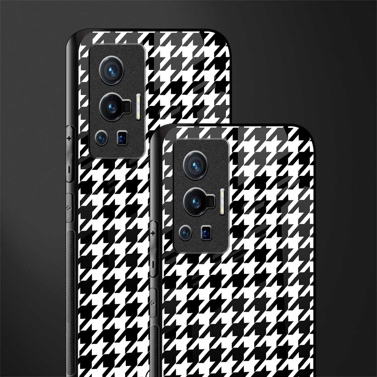 houndstooth classic glass case for vivo x70 pro image-2