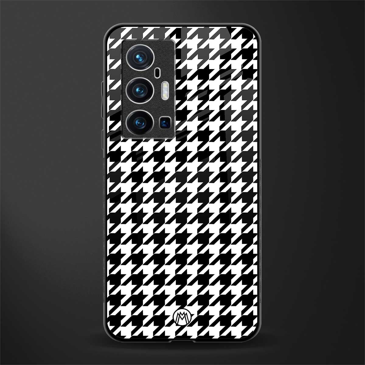 houndstooth classic glass case for vivo x70 pro plus image