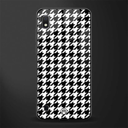 houndstooth classic glass case for samsung galaxy a10 image