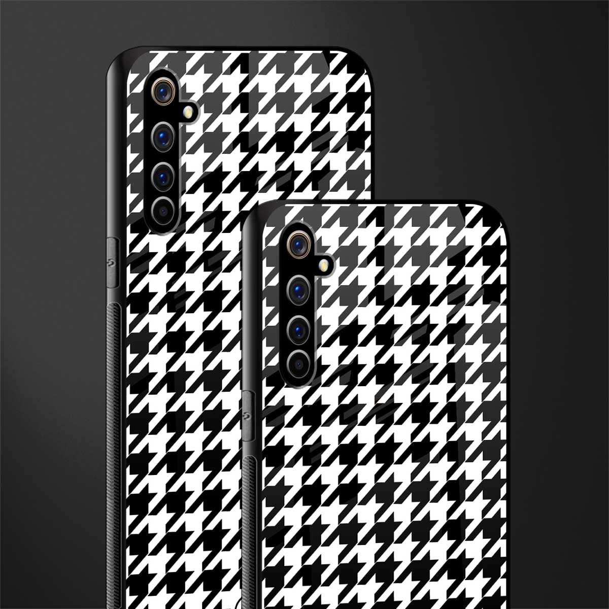 houndstooth classic glass case for realme x50 pro image-2