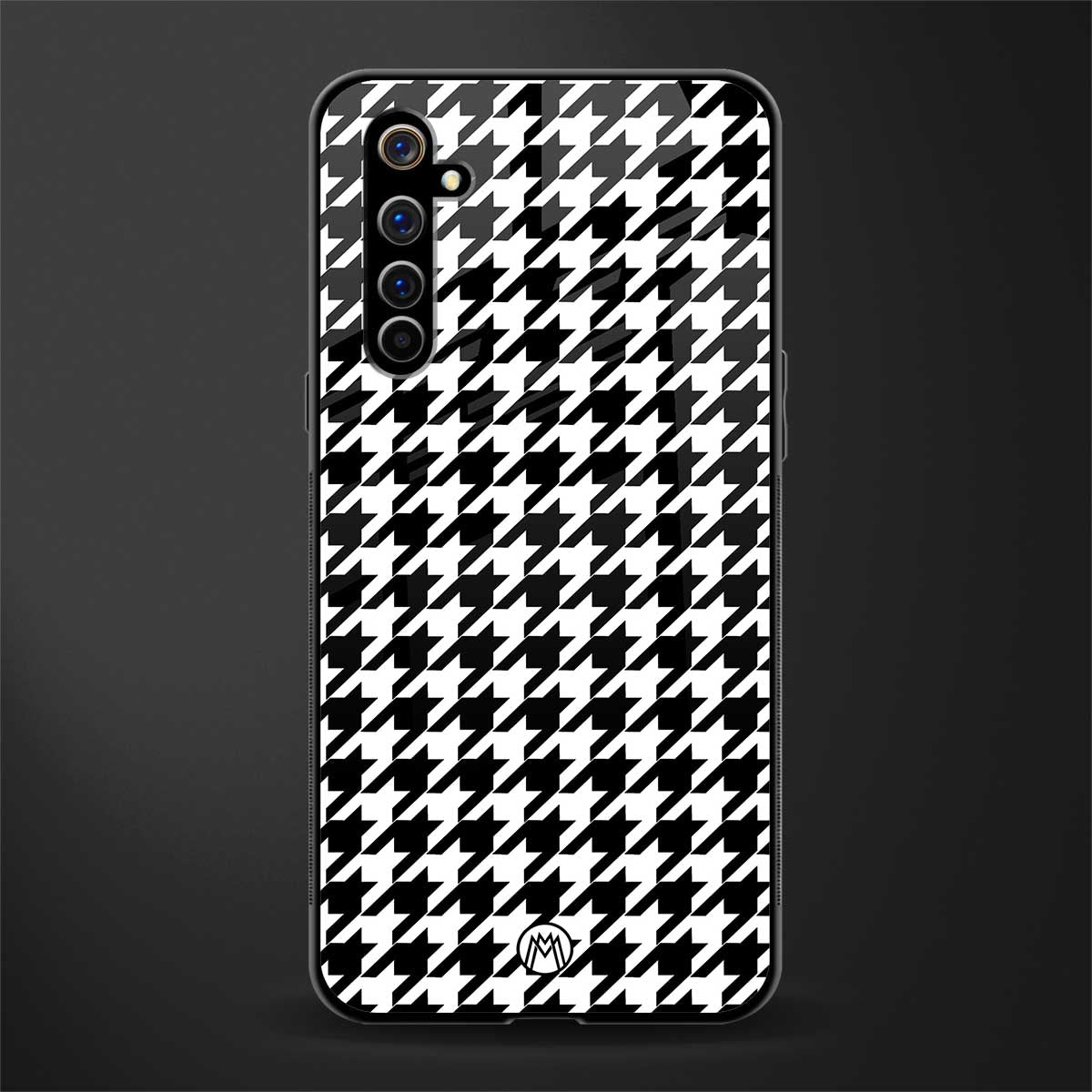 houndstooth classic glass case for realme x50 pro image