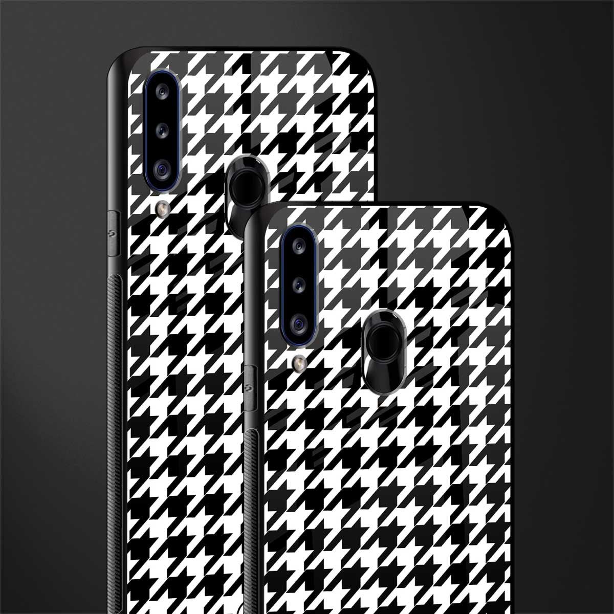 houndstooth classic glass case for samsung galaxy a20s image-2