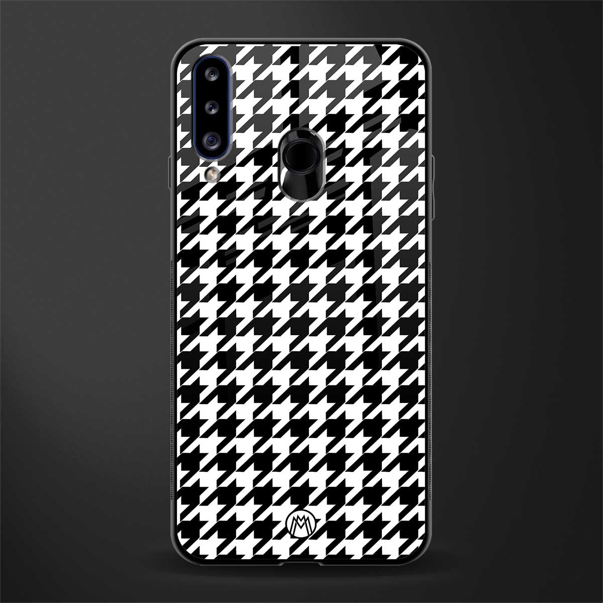 houndstooth classic glass case for samsung galaxy a20s image