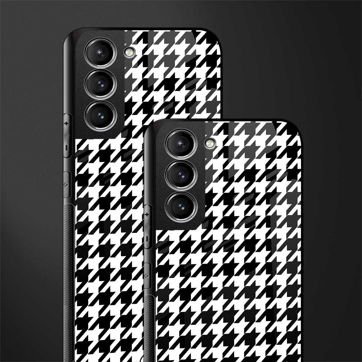 houndstooth classic glass case for samsung galaxy s21 plus image-2