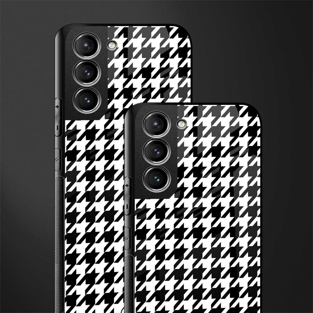houndstooth classic glass case for samsung galaxy s21 fe 5g image-2