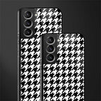 houndstooth classic glass case for samsung galaxy s21 fe 5g image-2
