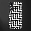 houndstooth classic glass case for samsung galaxy s21 fe 5g image