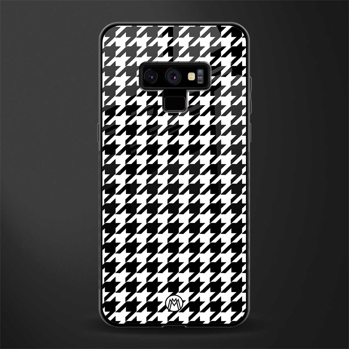 houndstooth classic glass case for samsung galaxy note 9 image