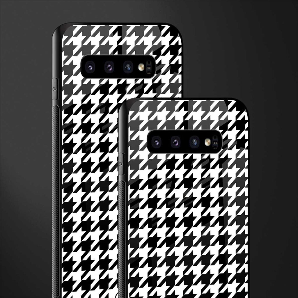 houndstooth classic glass case for samsung galaxy s10 image-2