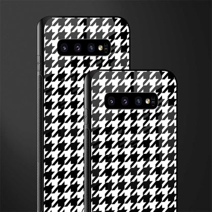 houndstooth classic glass case for samsung galaxy s10 image-2