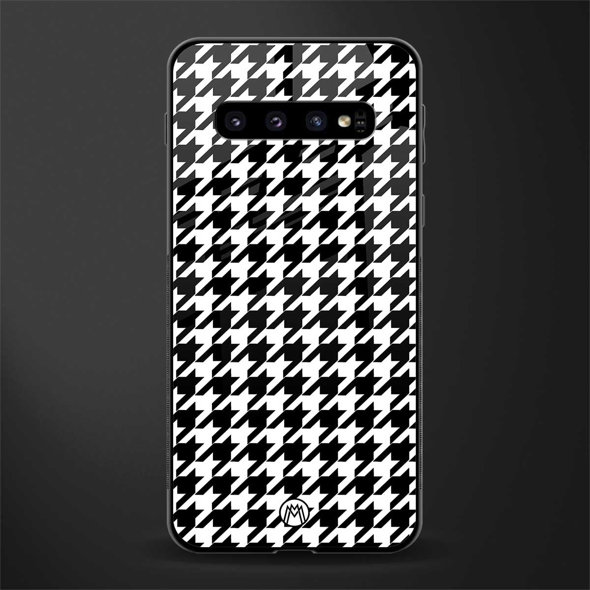 houndstooth classic glass case for samsung galaxy s10 plus image