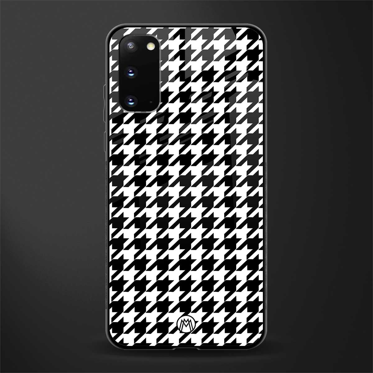 houndstooth classic glass case for samsung galaxy s20 image