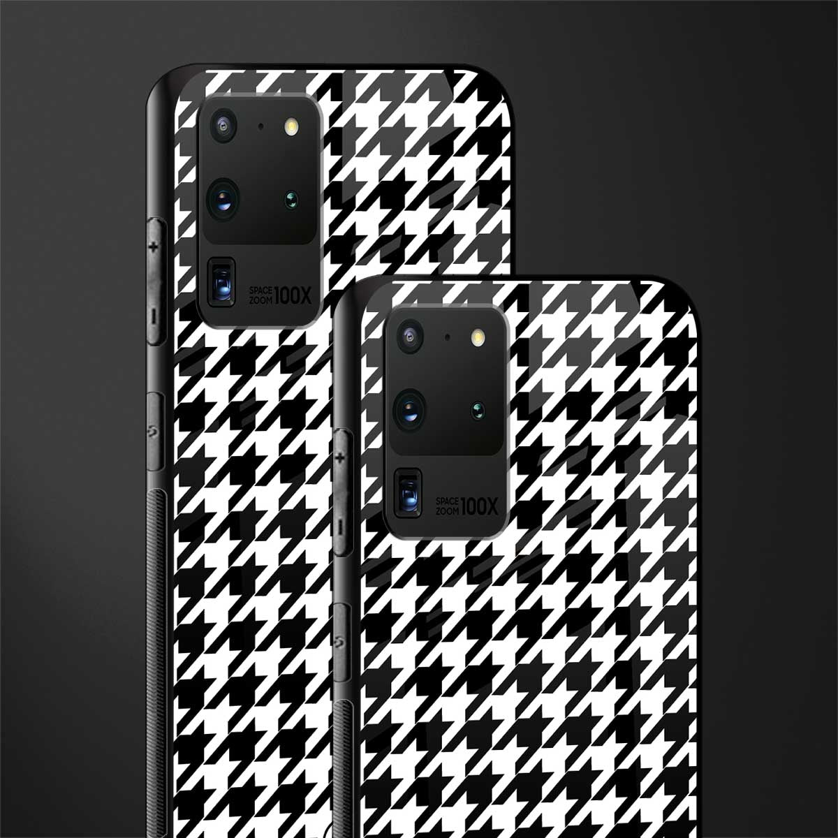 houndstooth classic glass case for samsung galaxy s20 ultra image-2