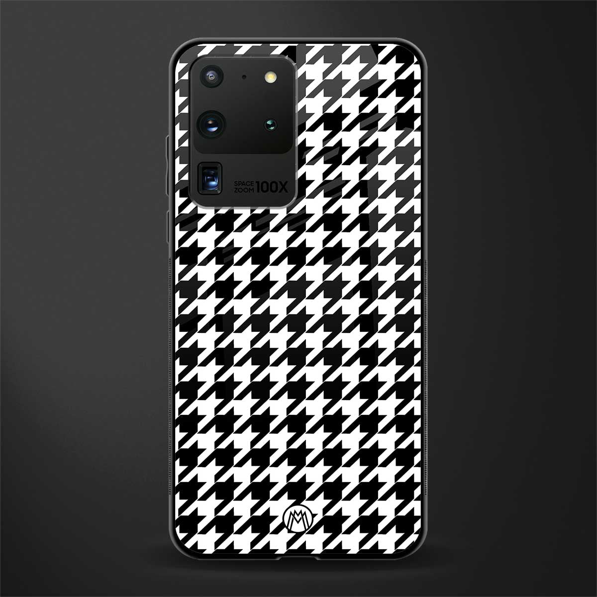 houndstooth classic glass case for samsung galaxy s20 ultra image