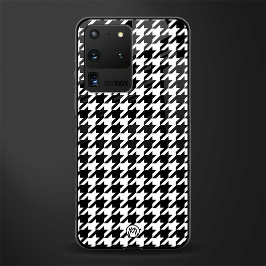 houndstooth classic glass case for samsung galaxy s20 ultra image