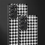 houndstooth classic glass case for samsung galaxy s22 ultra 5g image-2