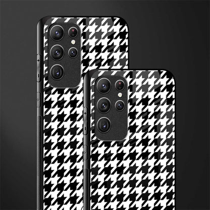 houndstooth classic glass case for samsung galaxy s22 ultra 5g image-2