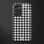 houndstooth classic glass case for samsung galaxy s22 ultra 5g image