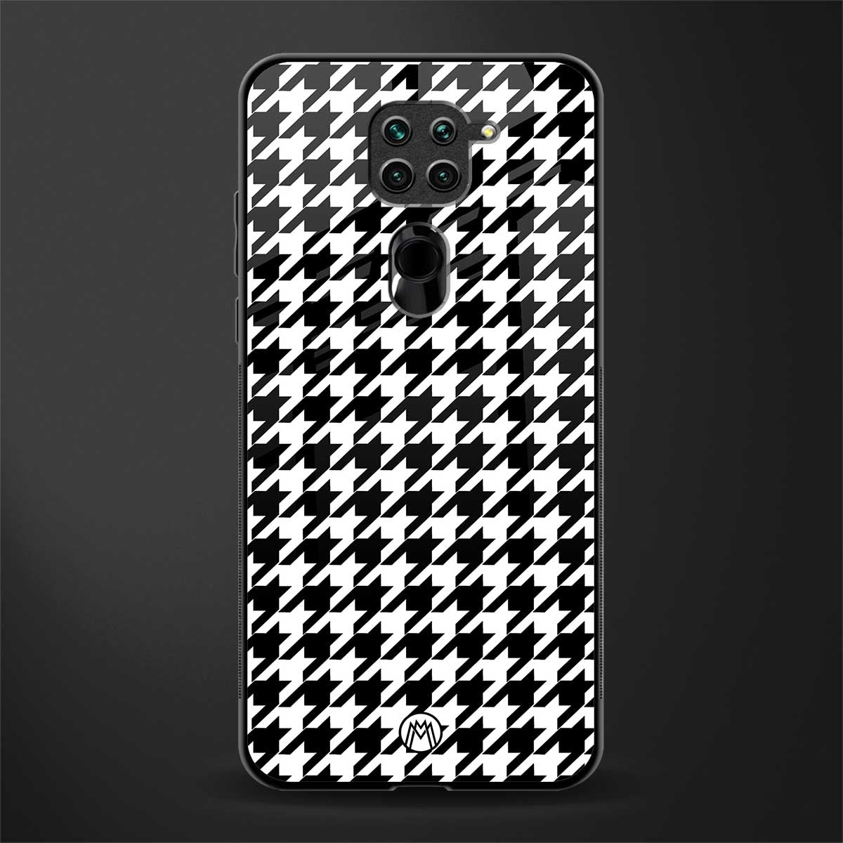 houndstooth classic glass case for redmi note 9 image