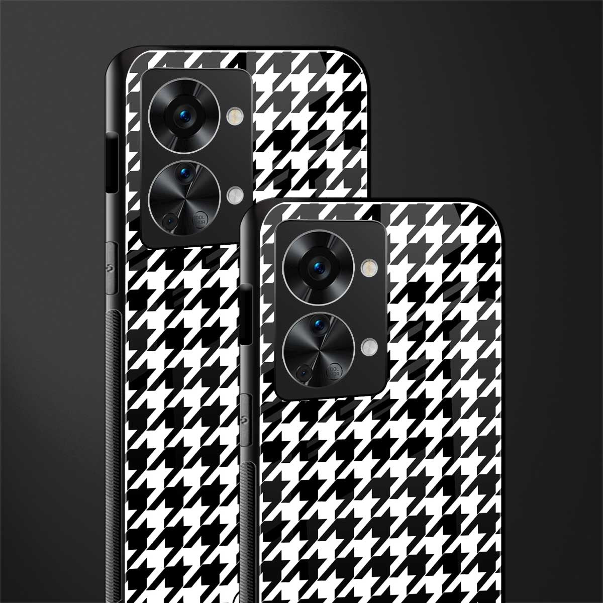 houndstooth classic glass case for phone case | glass case for oneplus nord 2t 5g