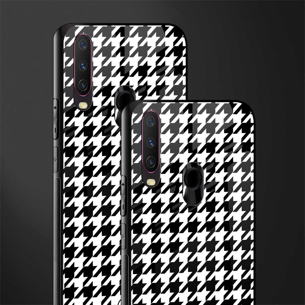 houndstooth classic glass case for vivo y12 image-2