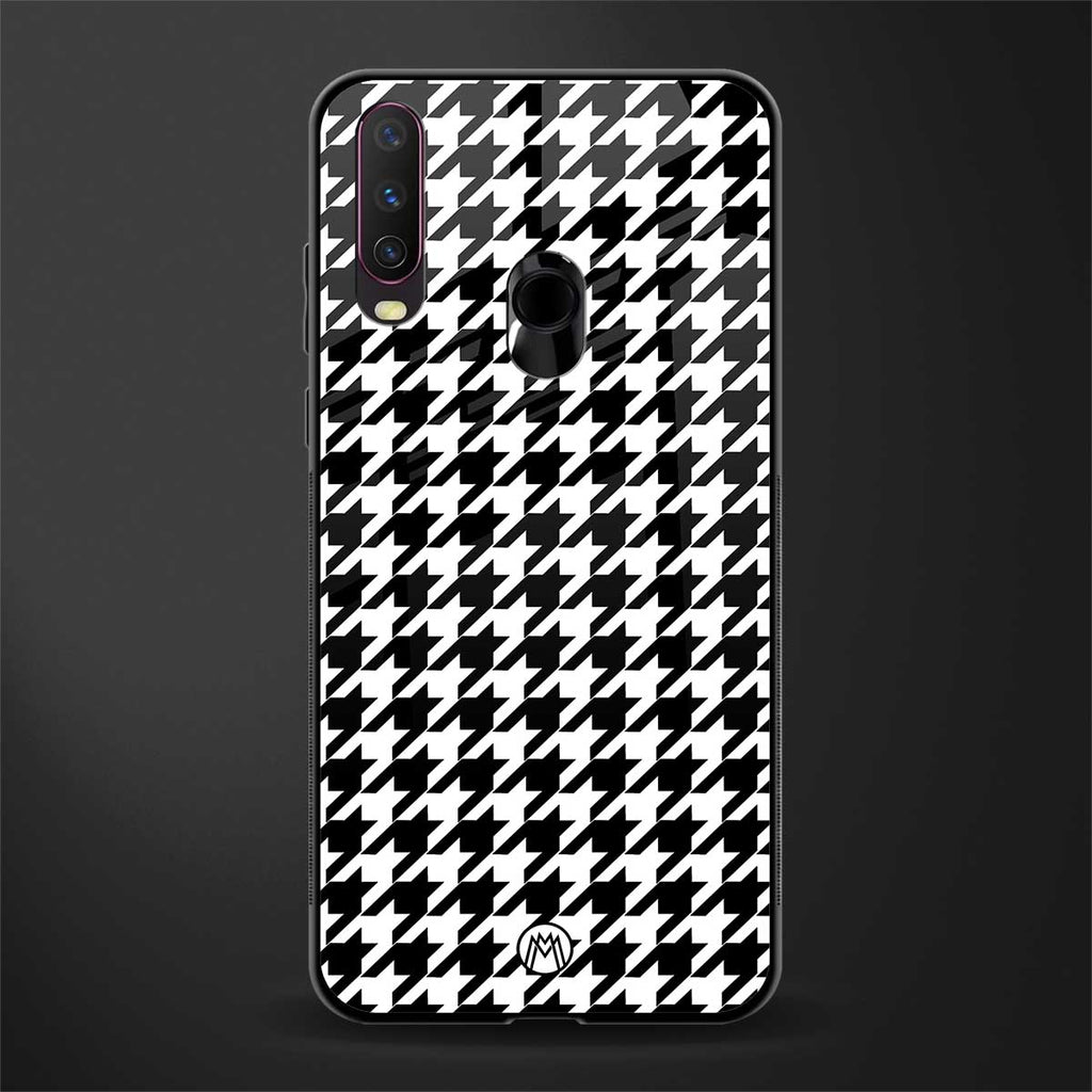 houndstooth classic glass case for vivo y12 image