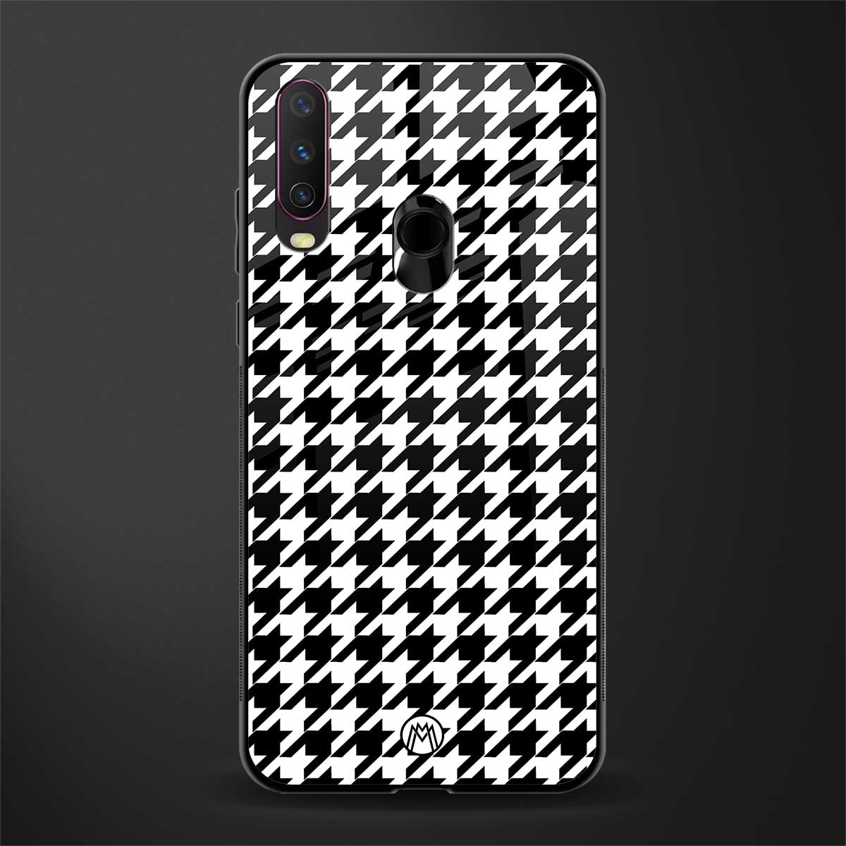 houndstooth classic glass case for vivo y17 image