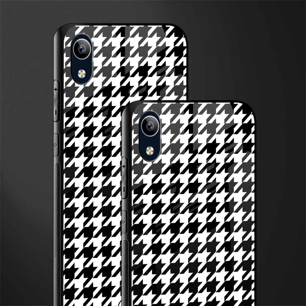 houndstooth classic glass case for vivo y91i image-2