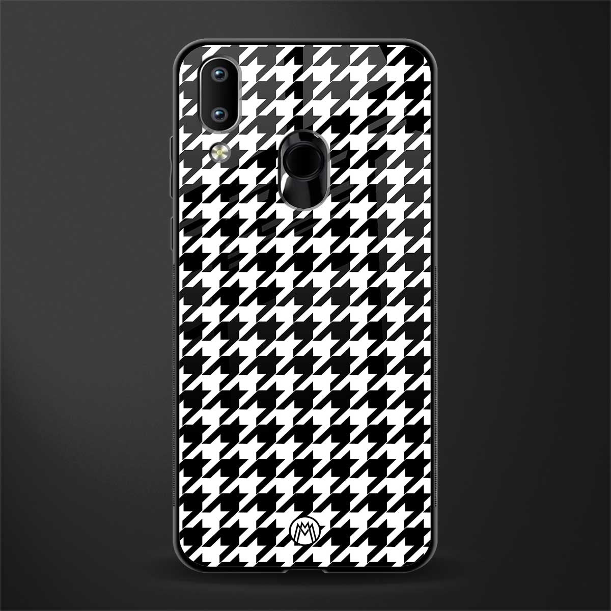 houndstooth classic glass case for vivo y91 image
