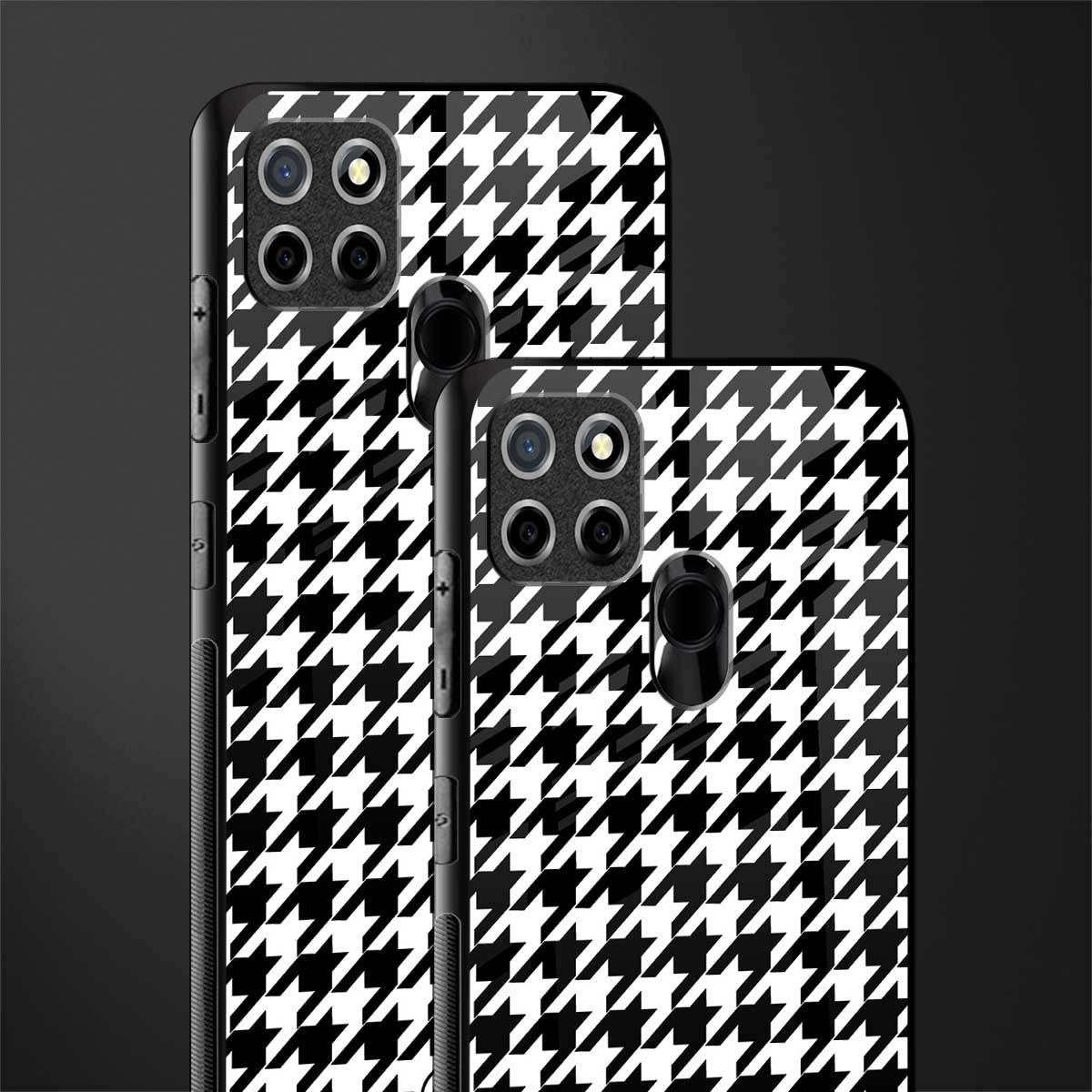 houndstooth classic glass case for realme c25 realme c25s image-2