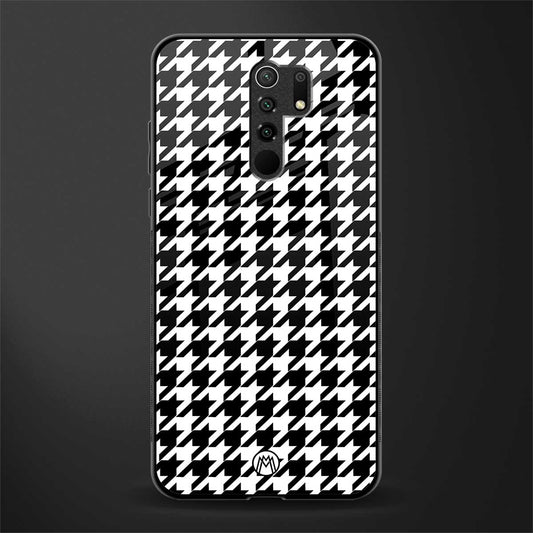 houndstooth classic glass case for redmi 9 prime image