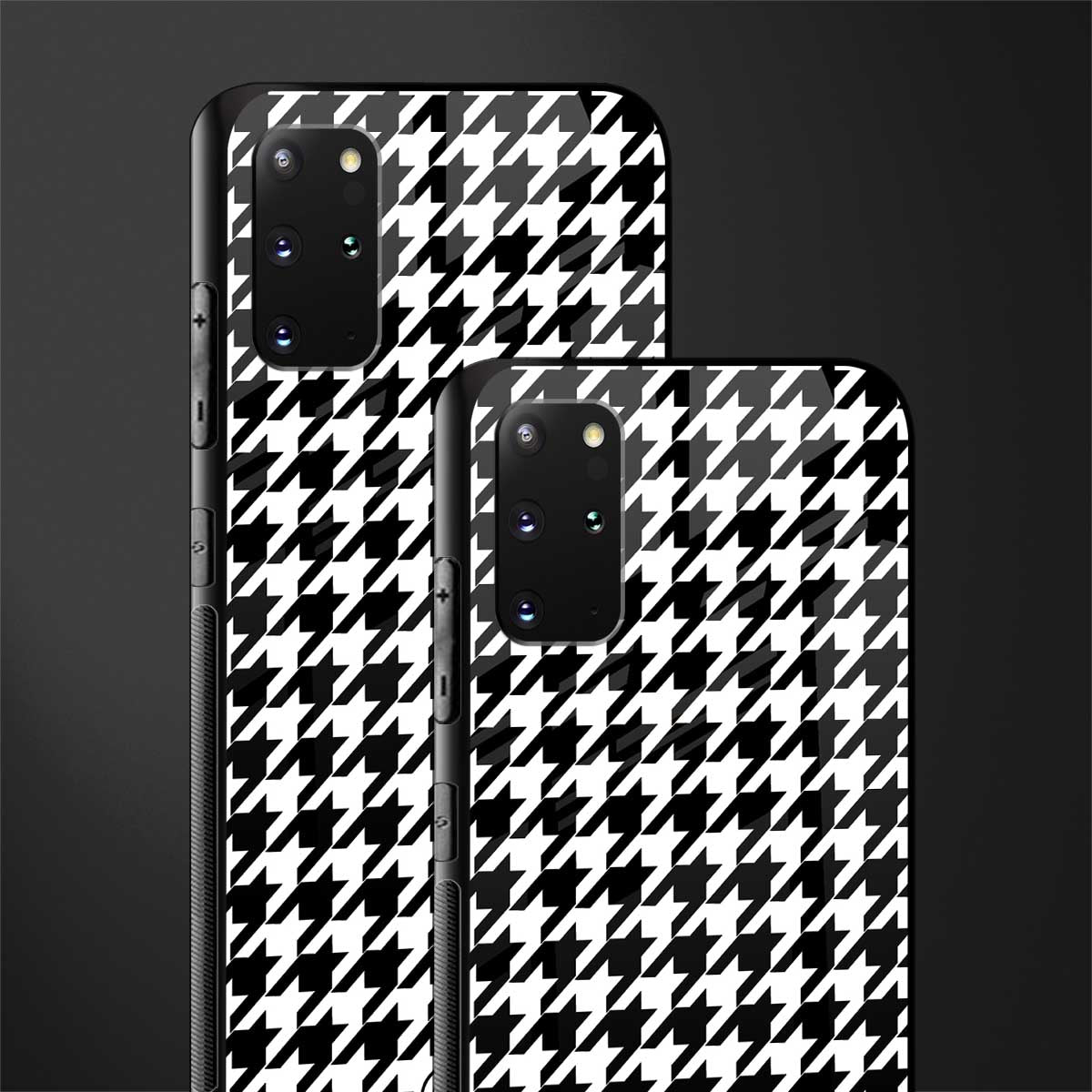 houndstooth classic glass case for samsung galaxy s20 plus image-2