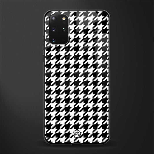 houndstooth classic glass case for samsung galaxy s20 plus image