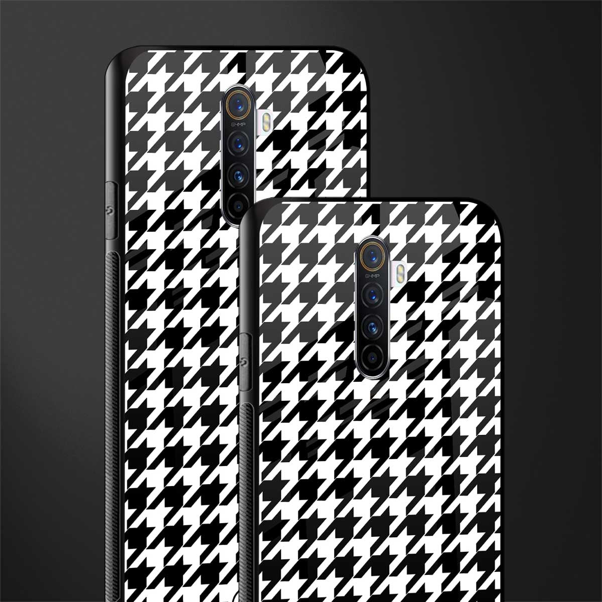 houndstooth classic glass case for realme x2 pro image-2