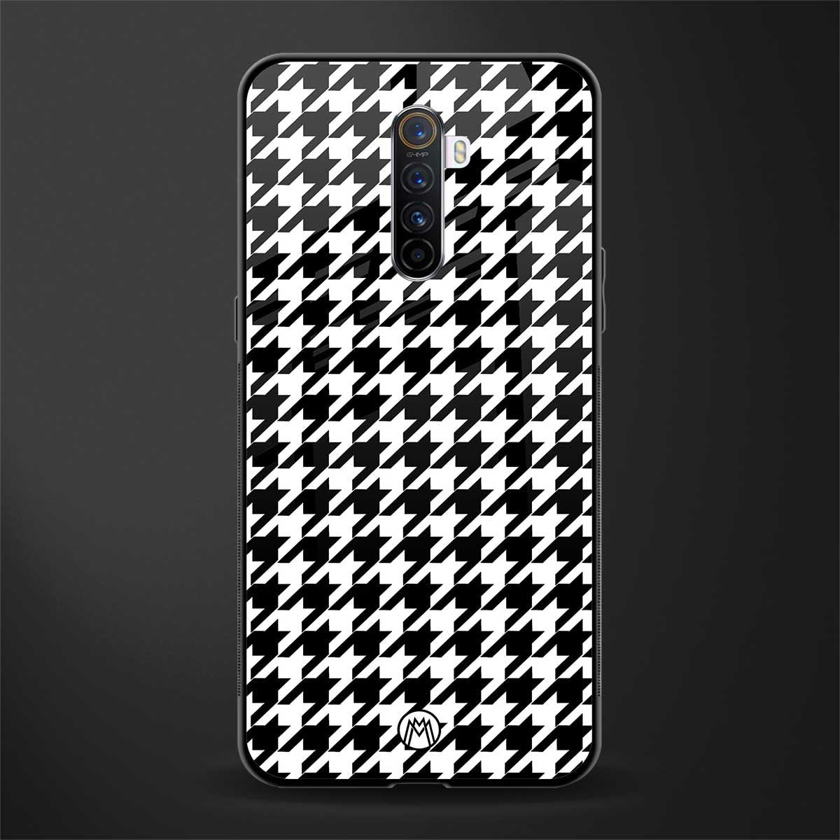 houndstooth classic glass case for realme x2 pro image