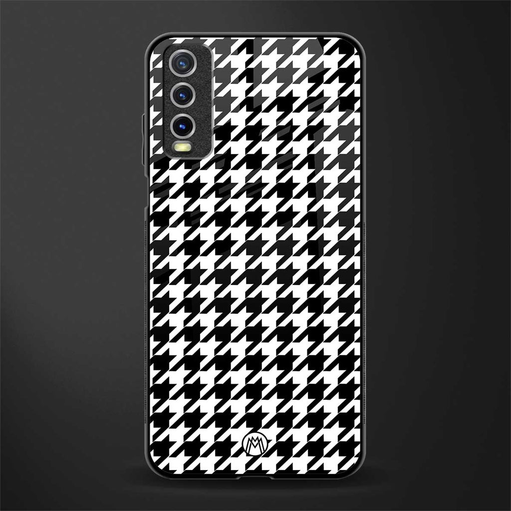 houndstooth classic glass case for vivo y20i vivo y20t image