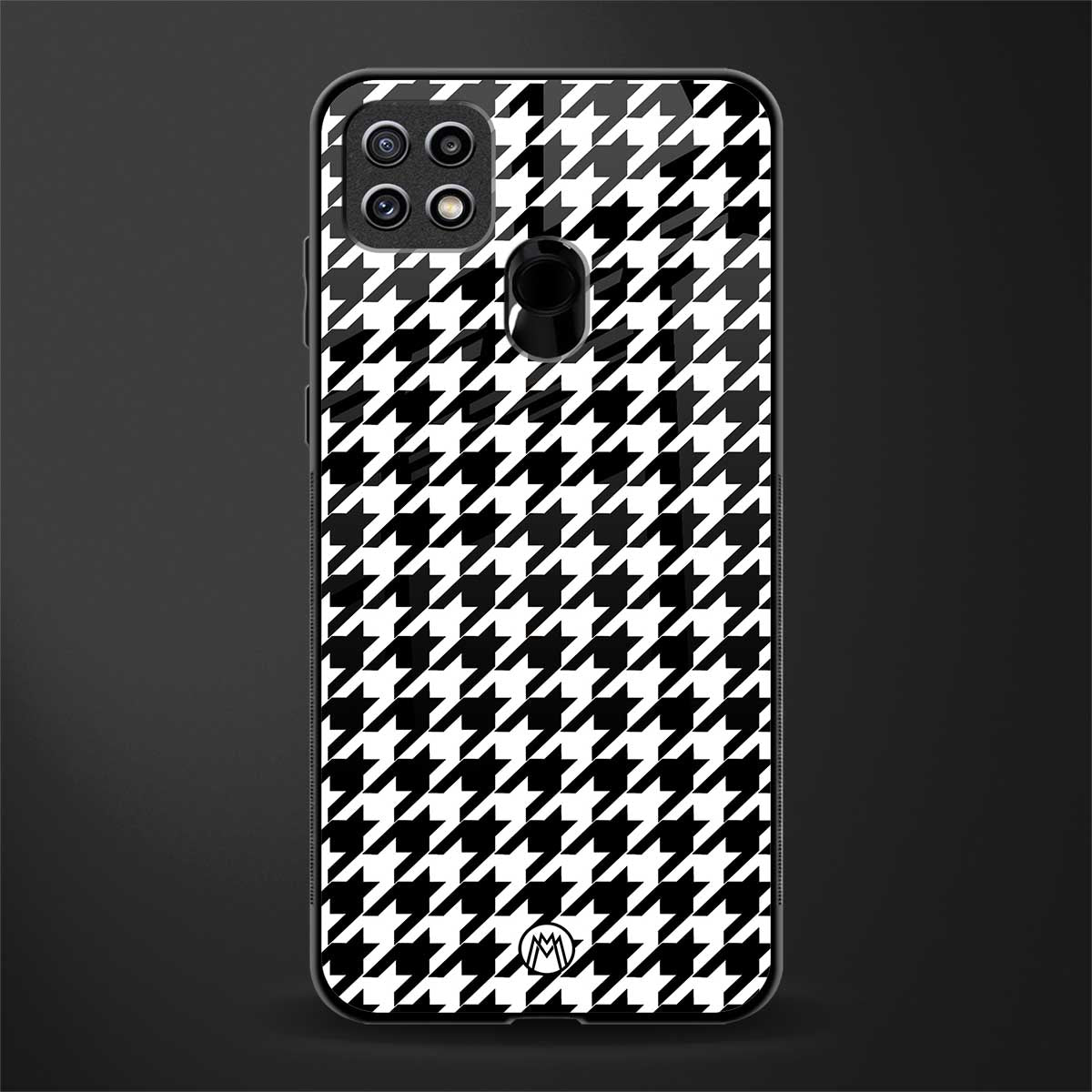 houndstooth classic glass case for oppo a15s image