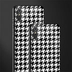 houndstooth classic glass case for redmi 9a image-2