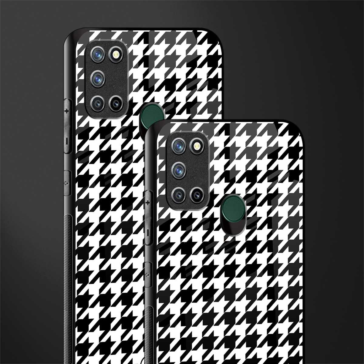 houndstooth classic glass case for realme 7i image-2
