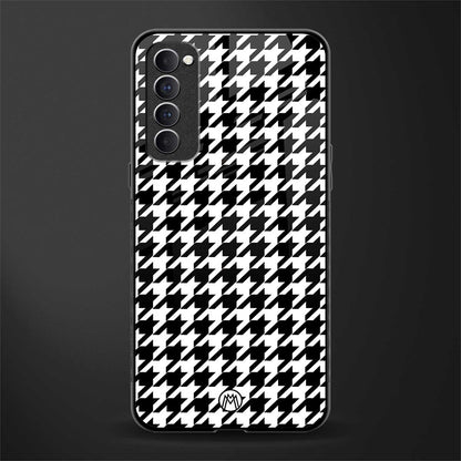 houndstooth classic glass case for oppo reno 4 pro image