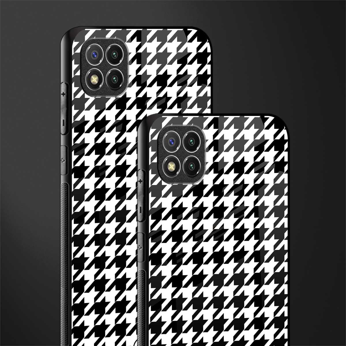 houndstooth classic glass case for poco c3 image-2