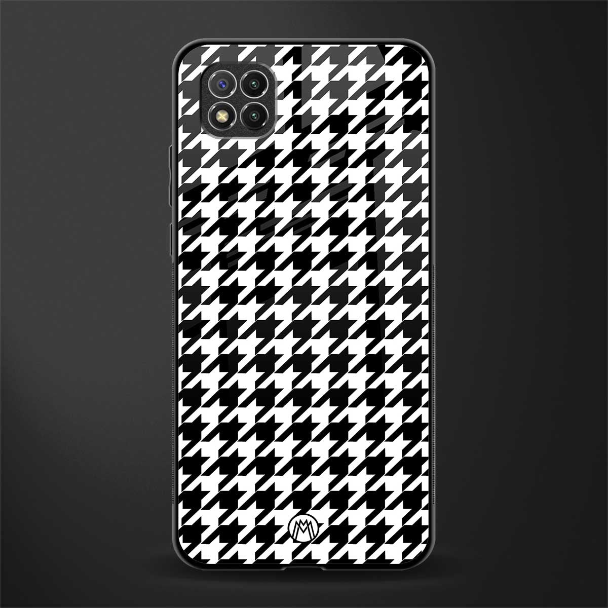 houndstooth classic glass case for poco c3 image