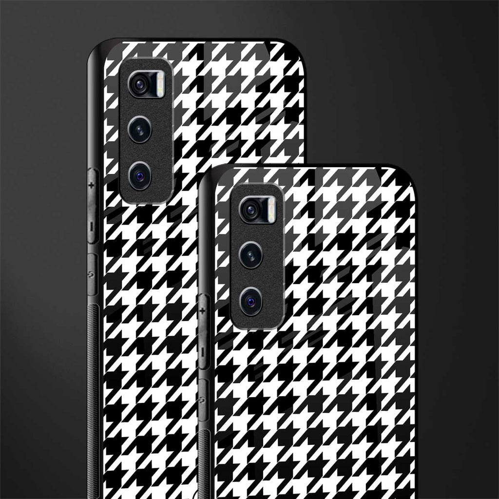 houndstooth classic glass case for vivo v20 se image-2