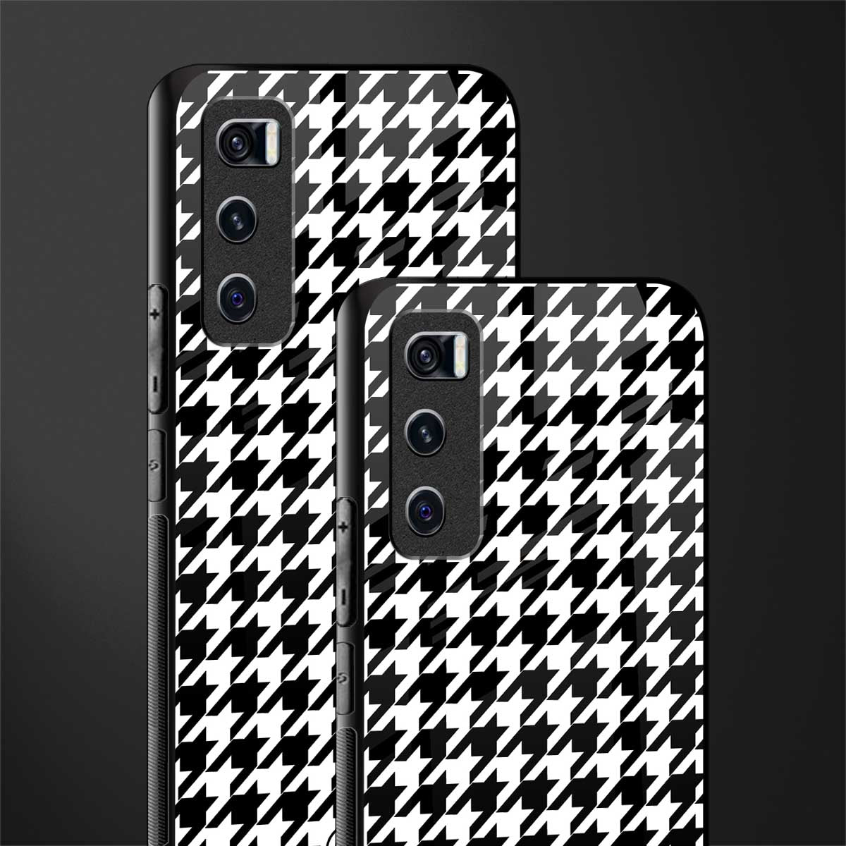 houndstooth classic glass case for vivo v20 se image-2