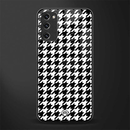 houndstooth classic glass case for samsung galaxy s20 fe image