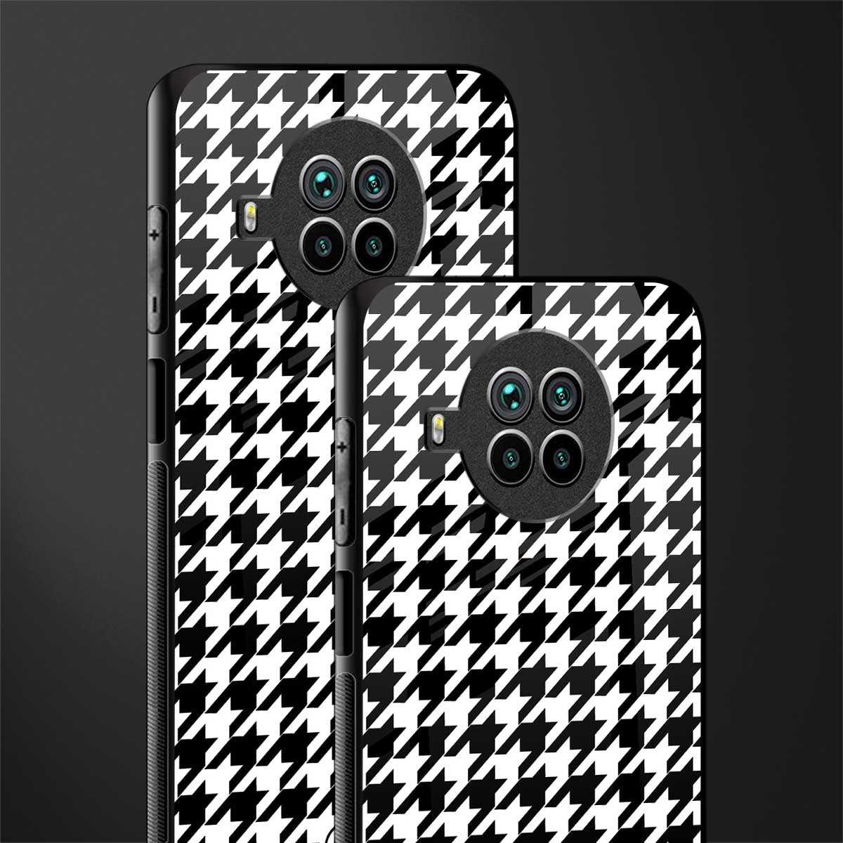 houndstooth classic glass case for mi 10i image-2
