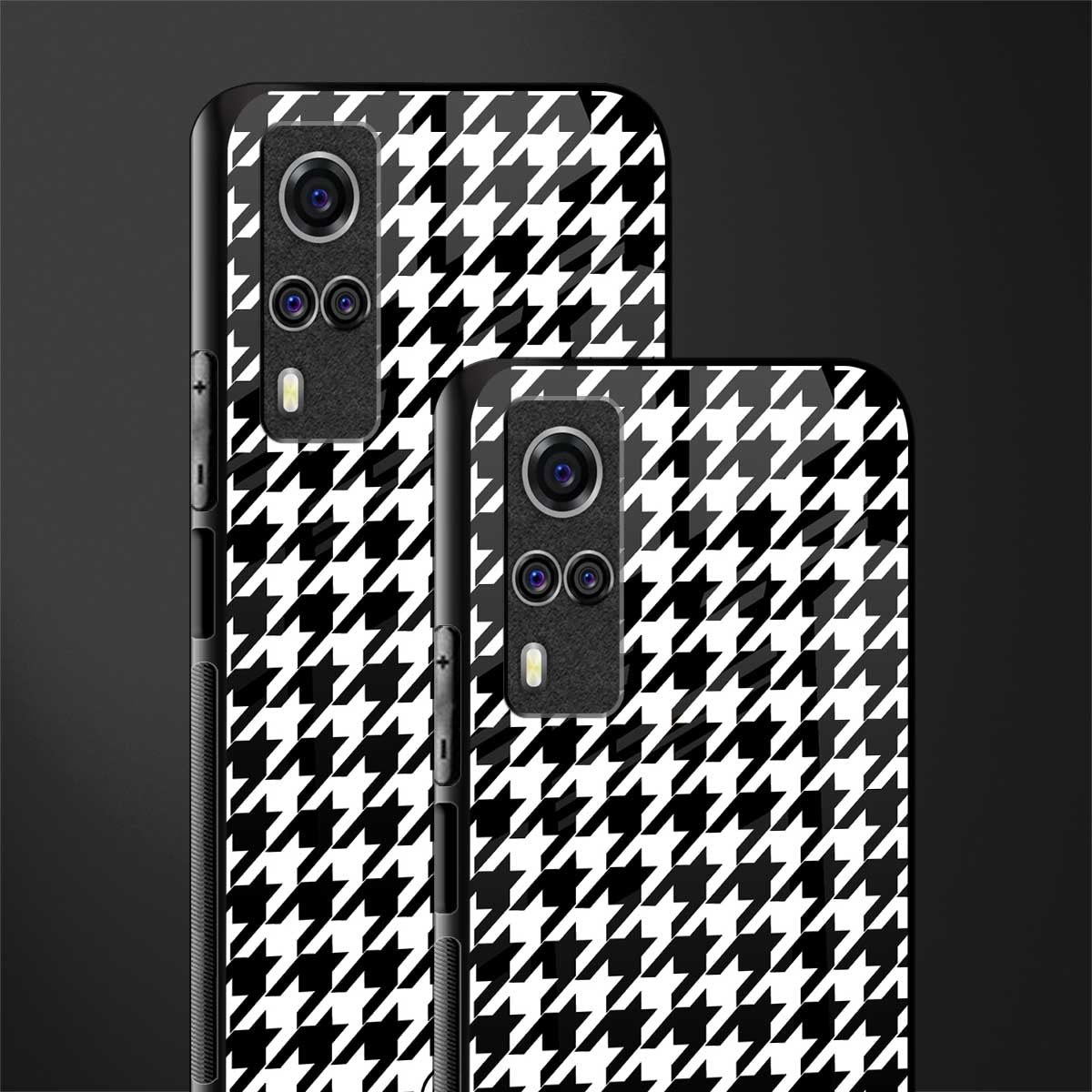 houndstooth classic glass case for vivo y51a image-2