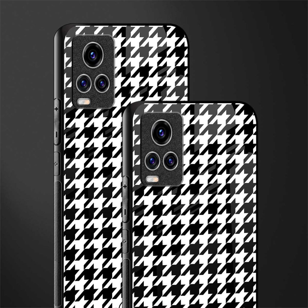 houndstooth classic glass case for vivo v20 pro image-2