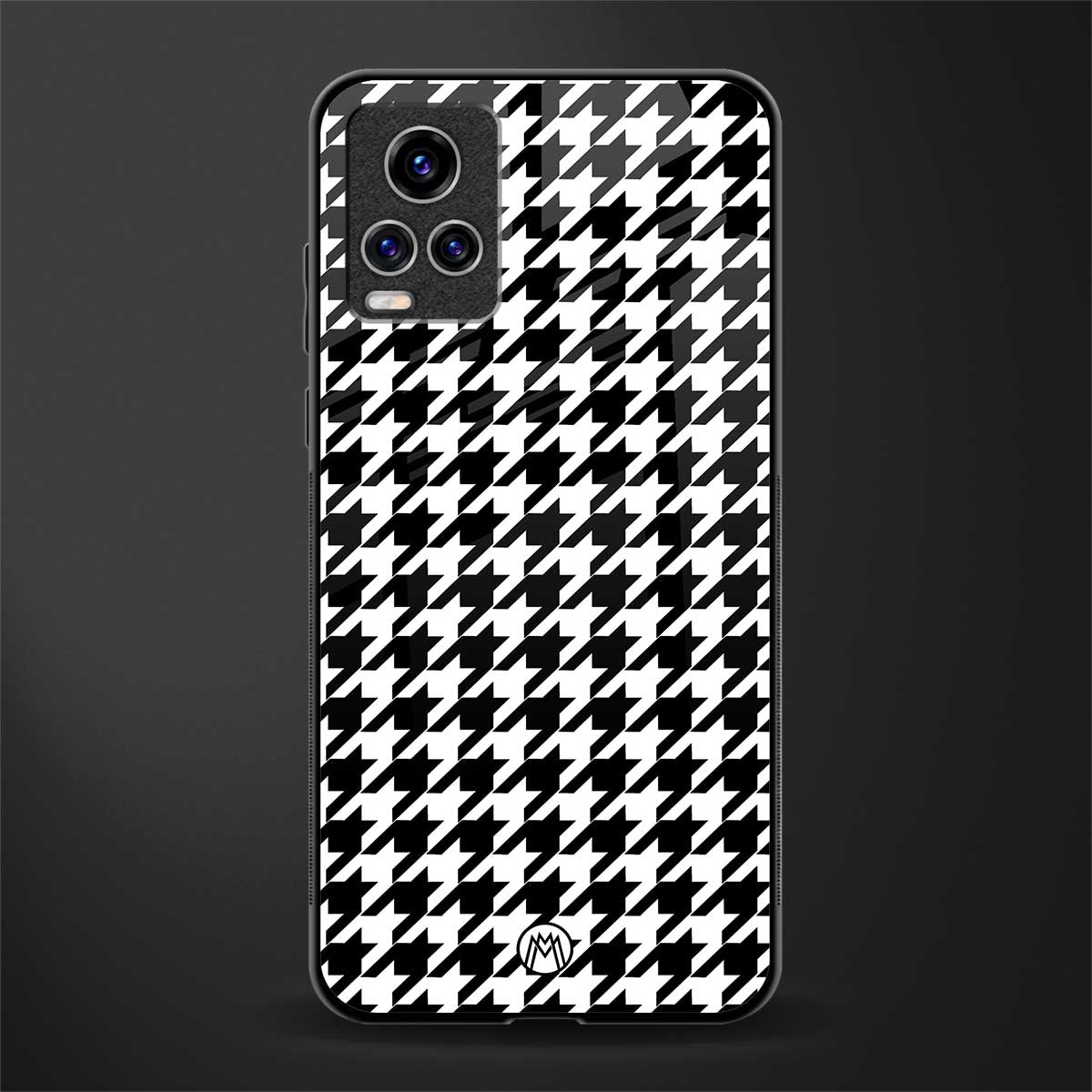 houndstooth classic glass case for vivo v20 pro image